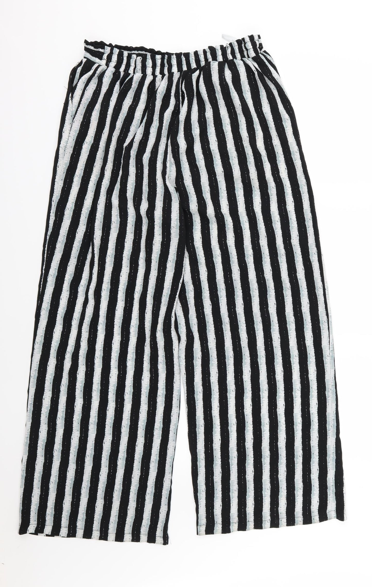 Primark Womens Grey Striped  Trousers  Size 16 L28 in