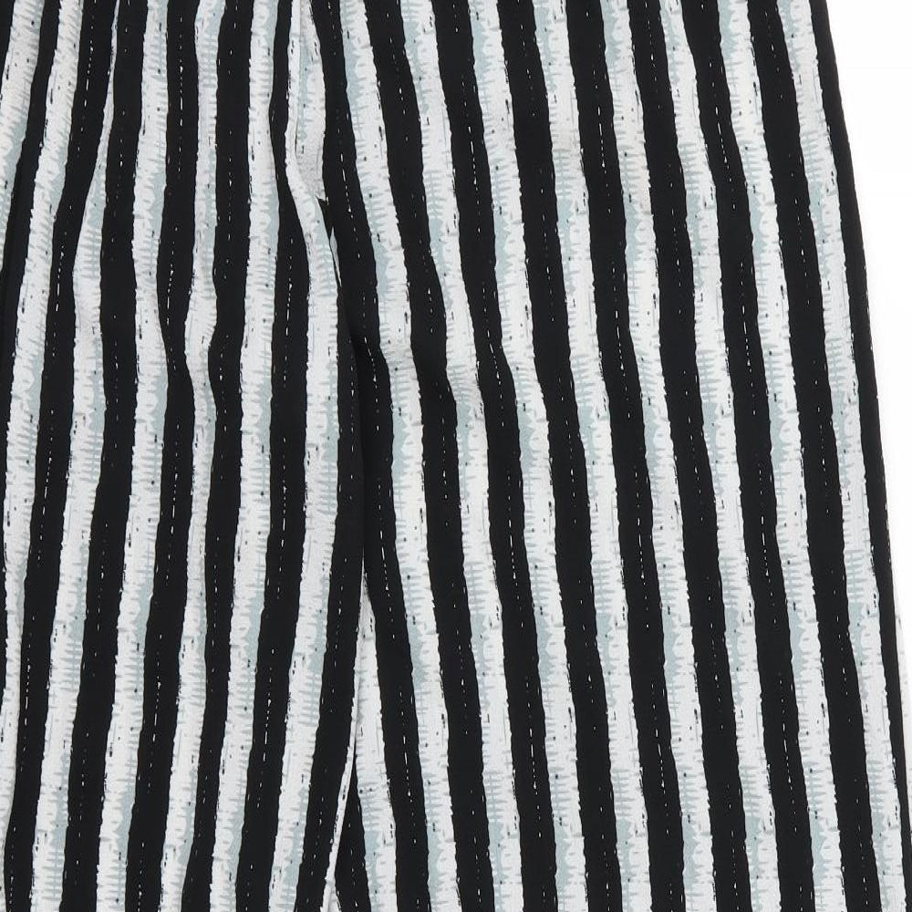 Primark Womens Grey Striped  Trousers  Size 16 L28 in