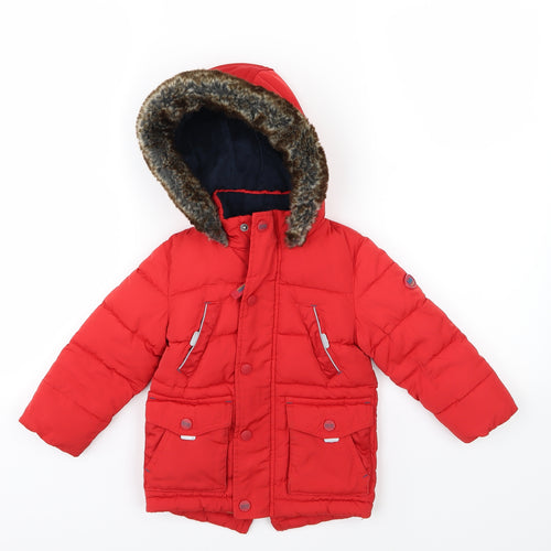Ted Baker Boys Red   Basic Coat Coat Size 12-13 Years