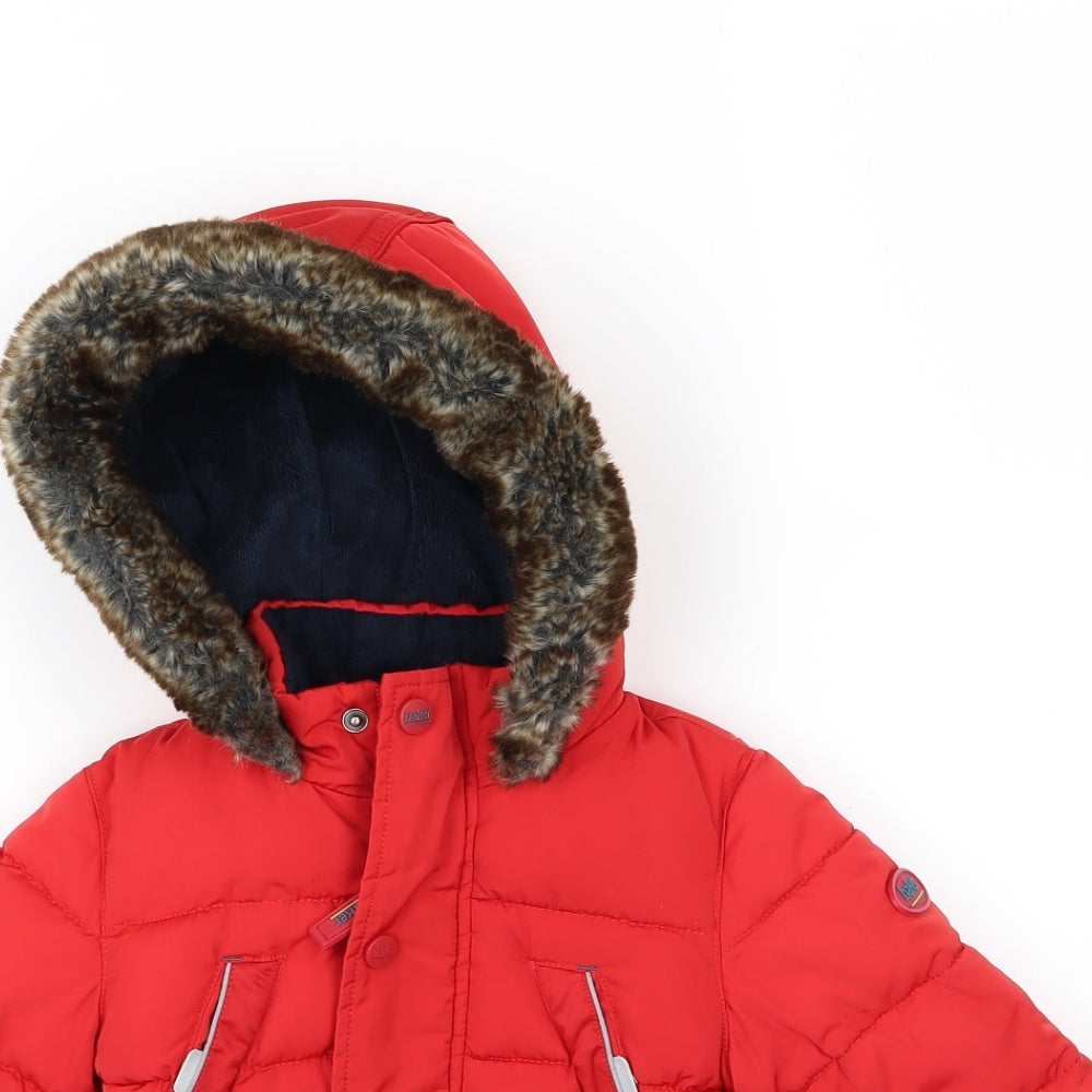 Ted Baker Boys Red   Basic Coat Coat Size 12-13 Years