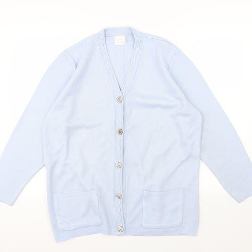 Classics Womens Blue  Knit Cardigan Jumper Size 12