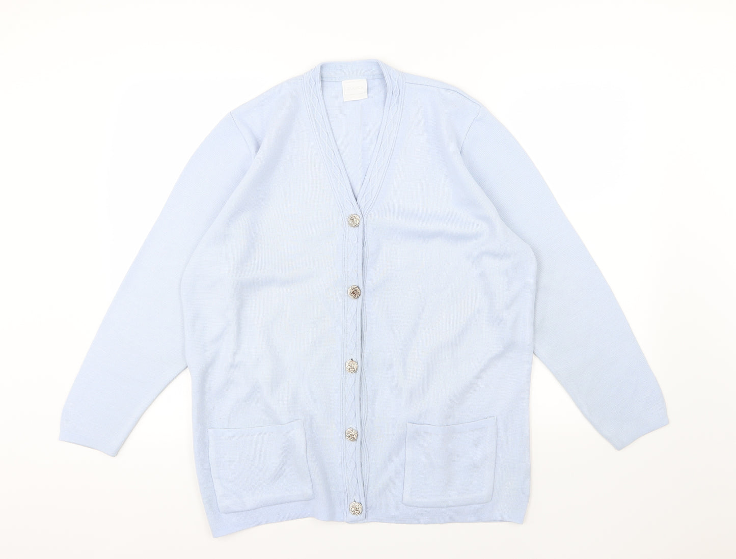Classics Womens Blue  Knit Cardigan Jumper Size 12