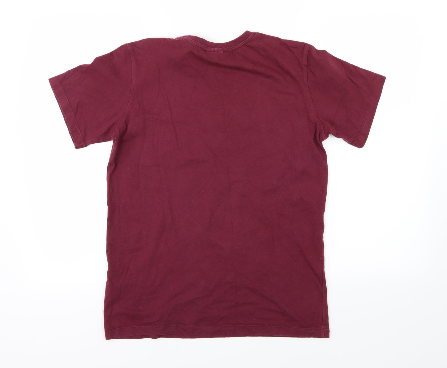 HIS Boys Red  Jersey Basic T-Shirt Size 14-15 Years  - Burgundy