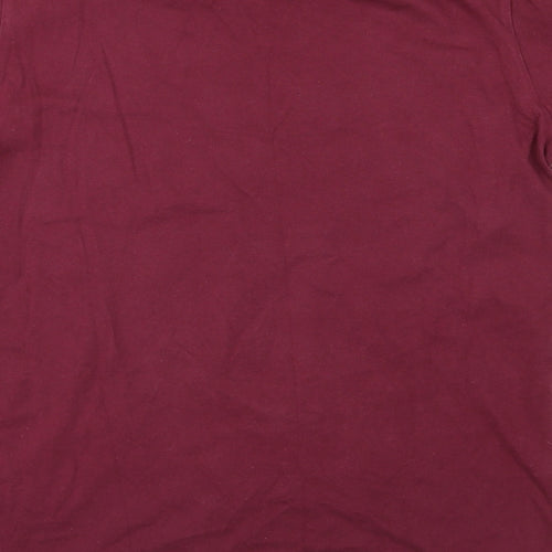 HIS Boys Red  Jersey Basic T-Shirt Size 14-15 Years  - Burgundy