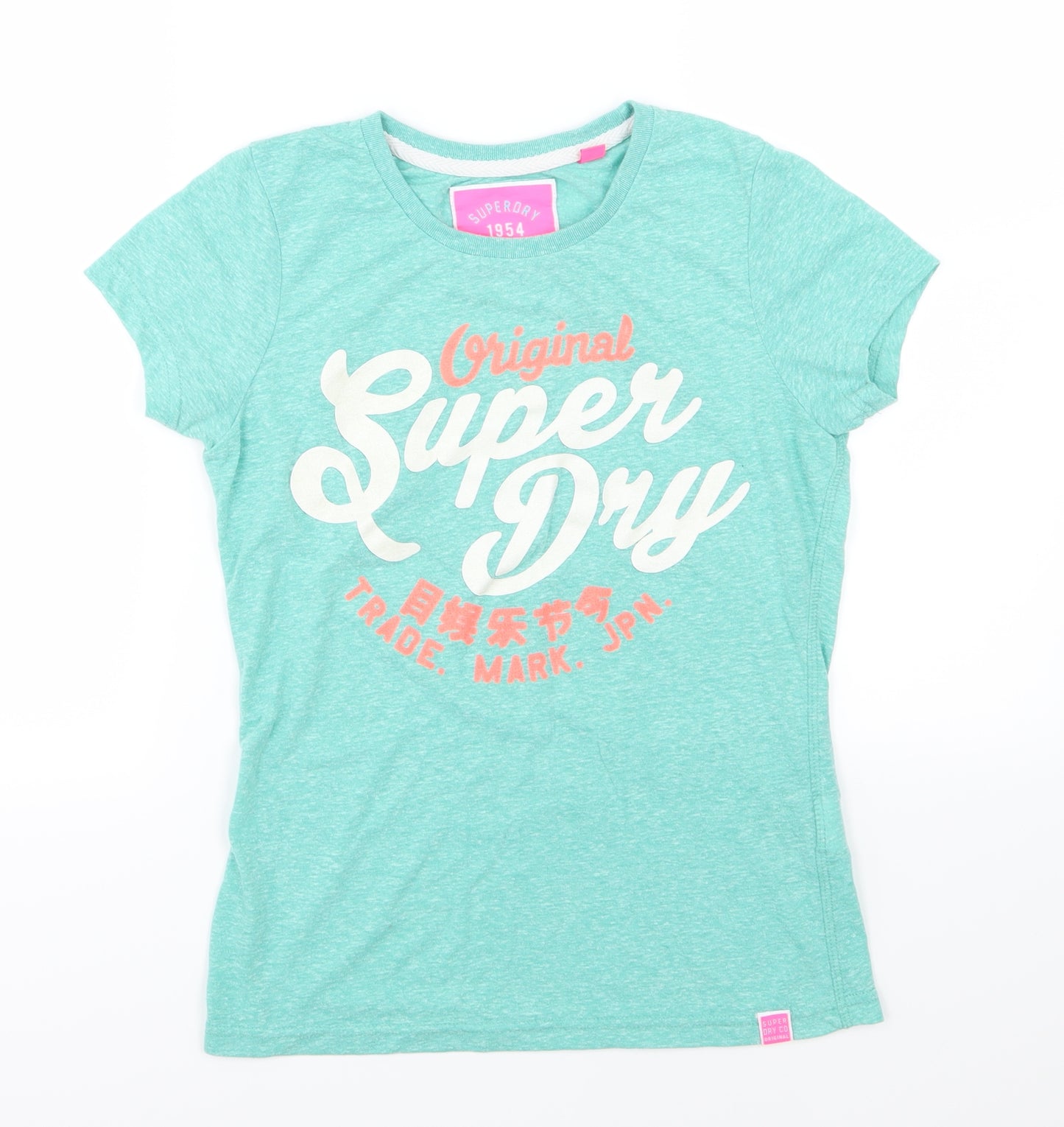 Superdry Womens Green  Jersey Basic T-Shirt Size 10