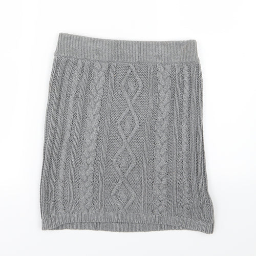 Matalan Girls Grey  Knit Straight & Pencil Skirt Size 16 Years