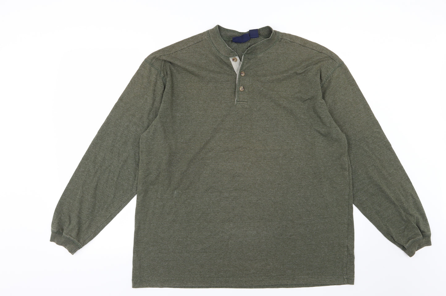 Basic Collections Mens Green  Jersey Pullover Sweatshirt Size S