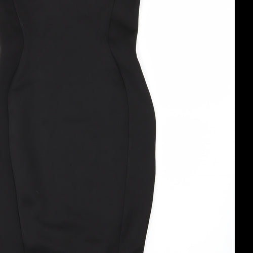 Amaya Womens Black Floral  Bodycon  Size 12