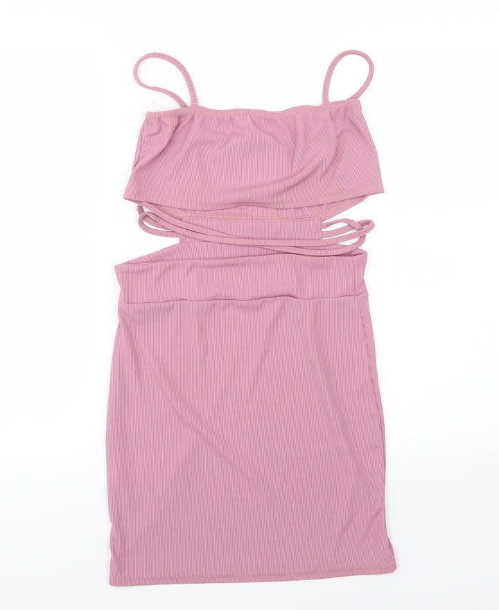 PRETTYLITTLETHING Womens Pink Bodycon Size 12