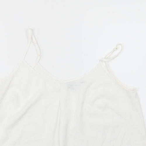 Capsule Womens White  Chiffon Camisole Tank Size 14