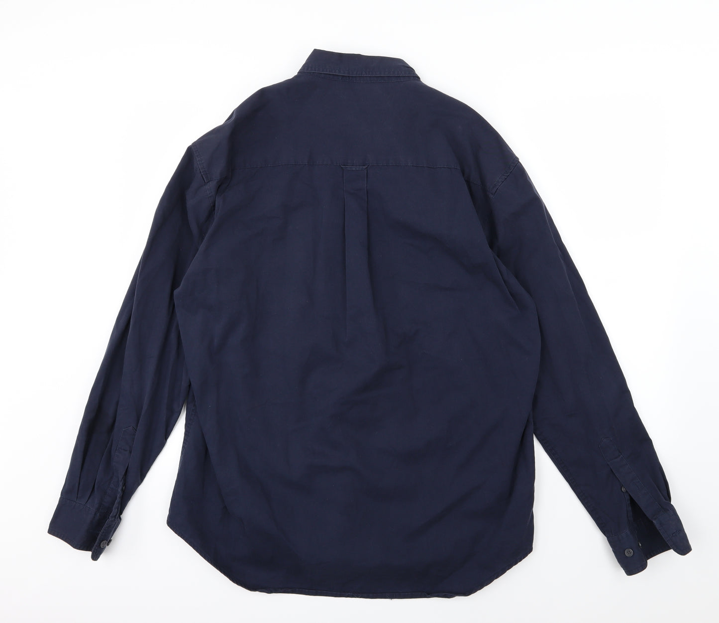 Falls Creek Mens Blue  Woven  Button-Up Size L