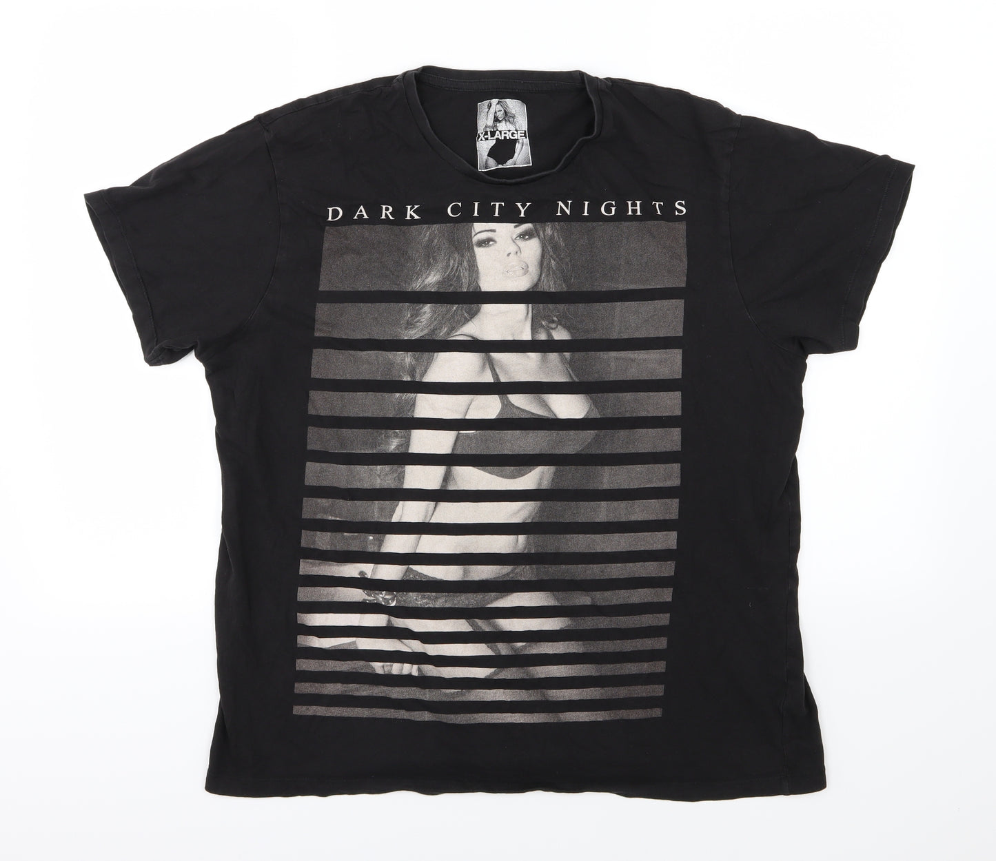 Cedar Wood State Mens Black  Jersey  T-Shirt Size XL  - Dark city nights