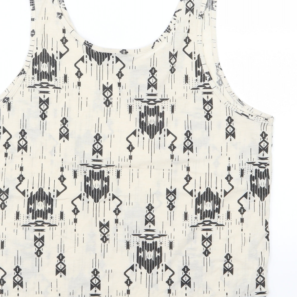 Topshop Womens Beige  Jersey Basic Tank Size 10