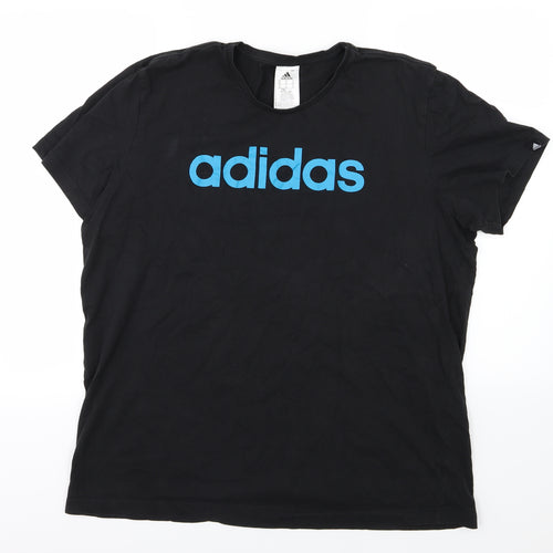 adidas Mens Black  Jersey  T-Shirt Size XL
