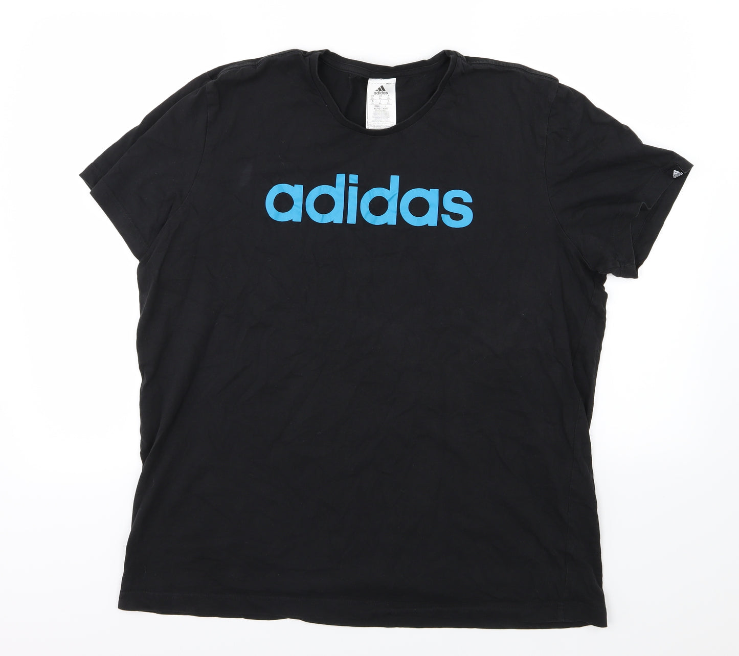 adidas Mens Black  Jersey  T-Shirt Size XL