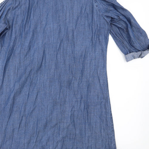 Papaya Womens Blue  Denim Shirt Dress  Size 14  - Cold shoulder