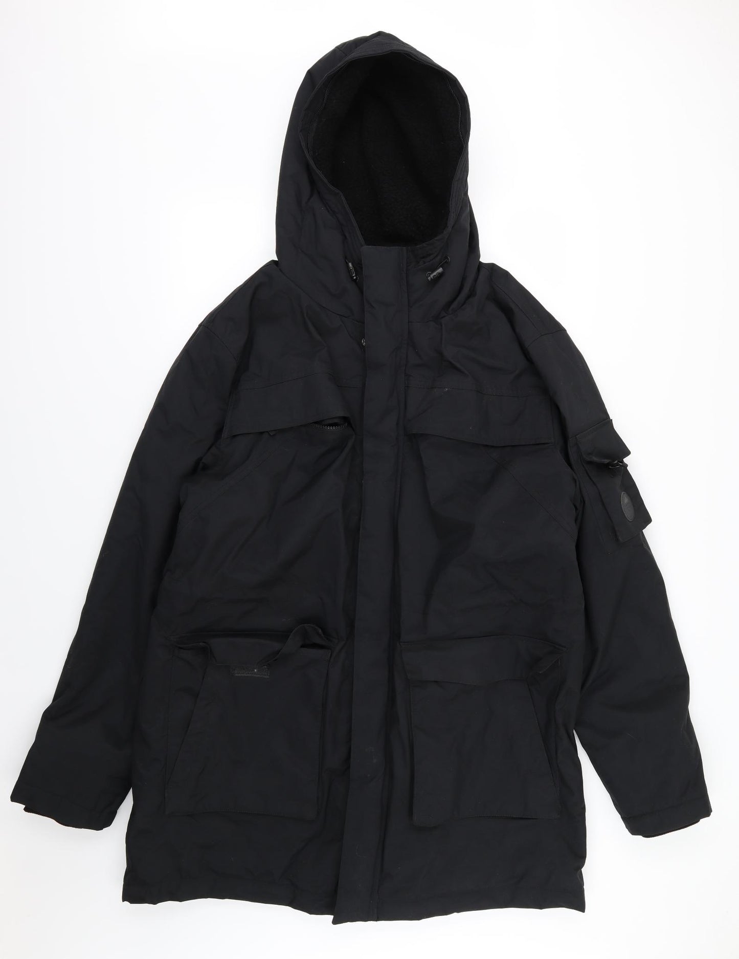 Primark Mens Black   Overcoat Coat Size XL