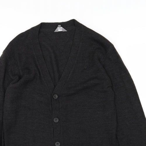 Fluid Womens Grey  Knit Cardigan Jumper Size L