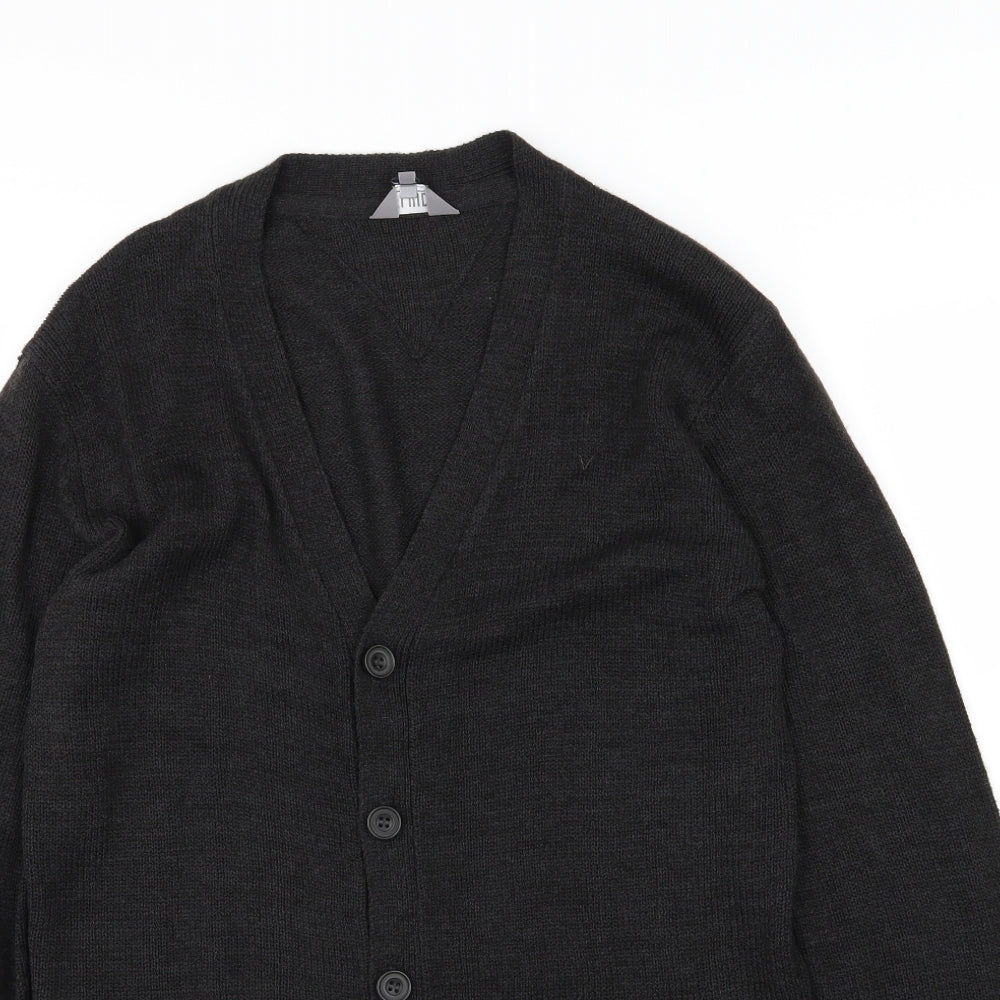 Fluid Womens Grey  Knit Cardigan Jumper Size L