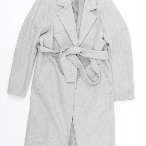 New Look Womens Grey   Overcoat Coat Size 14