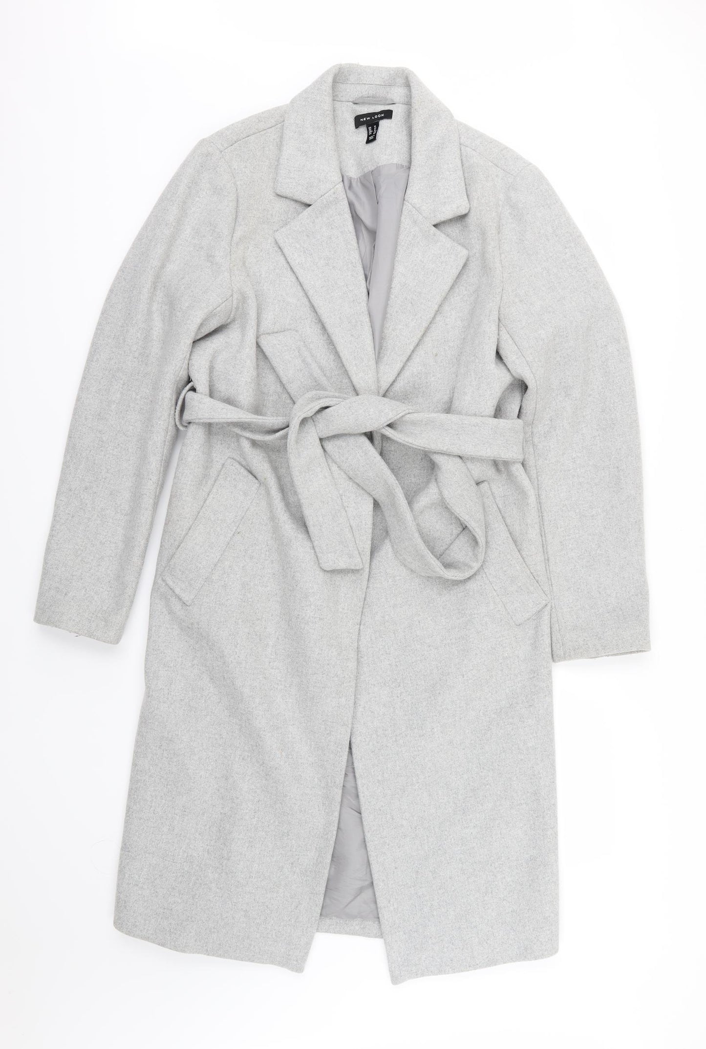 New Look Womens Grey   Overcoat Coat Size 14