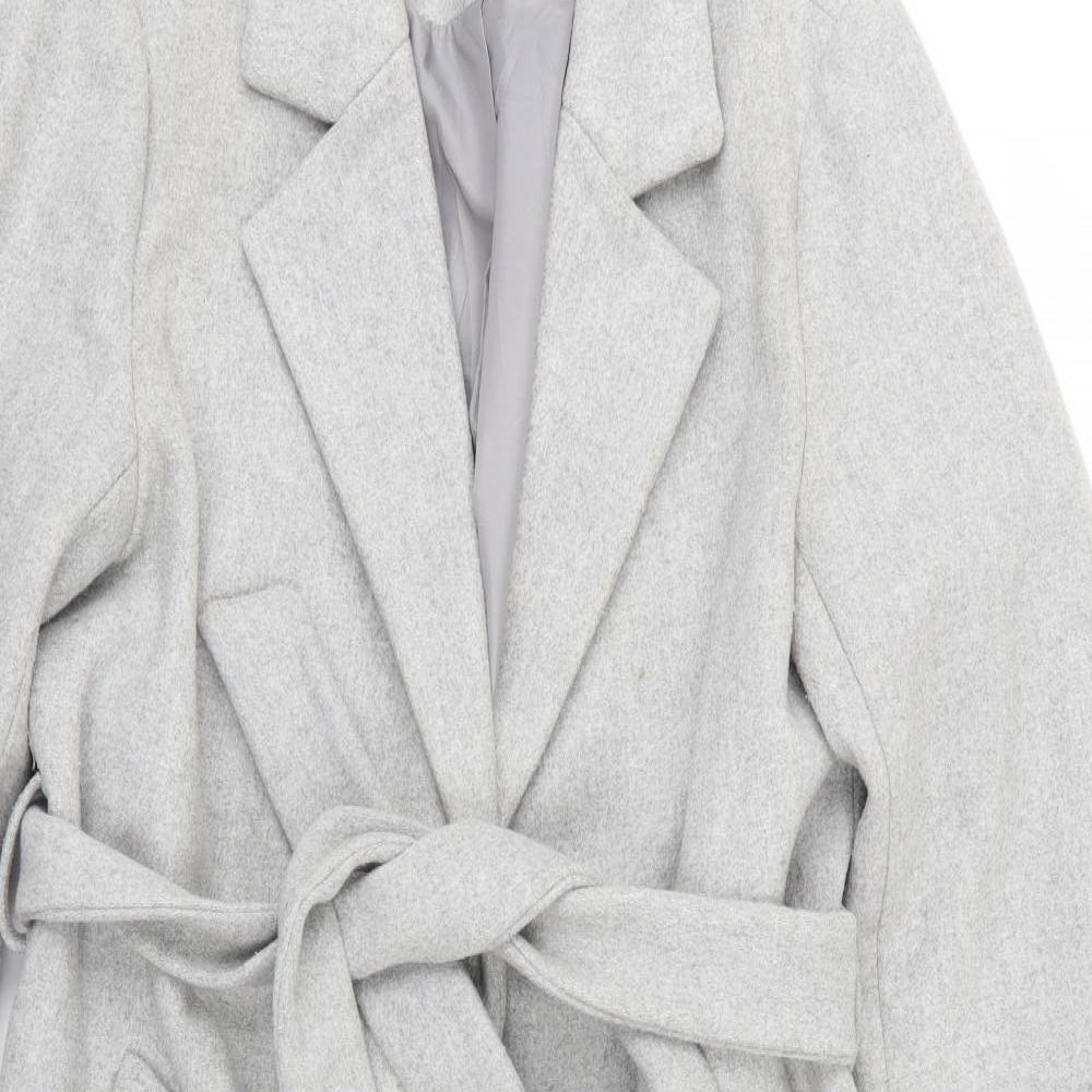New Look Womens Grey   Overcoat Coat Size 14