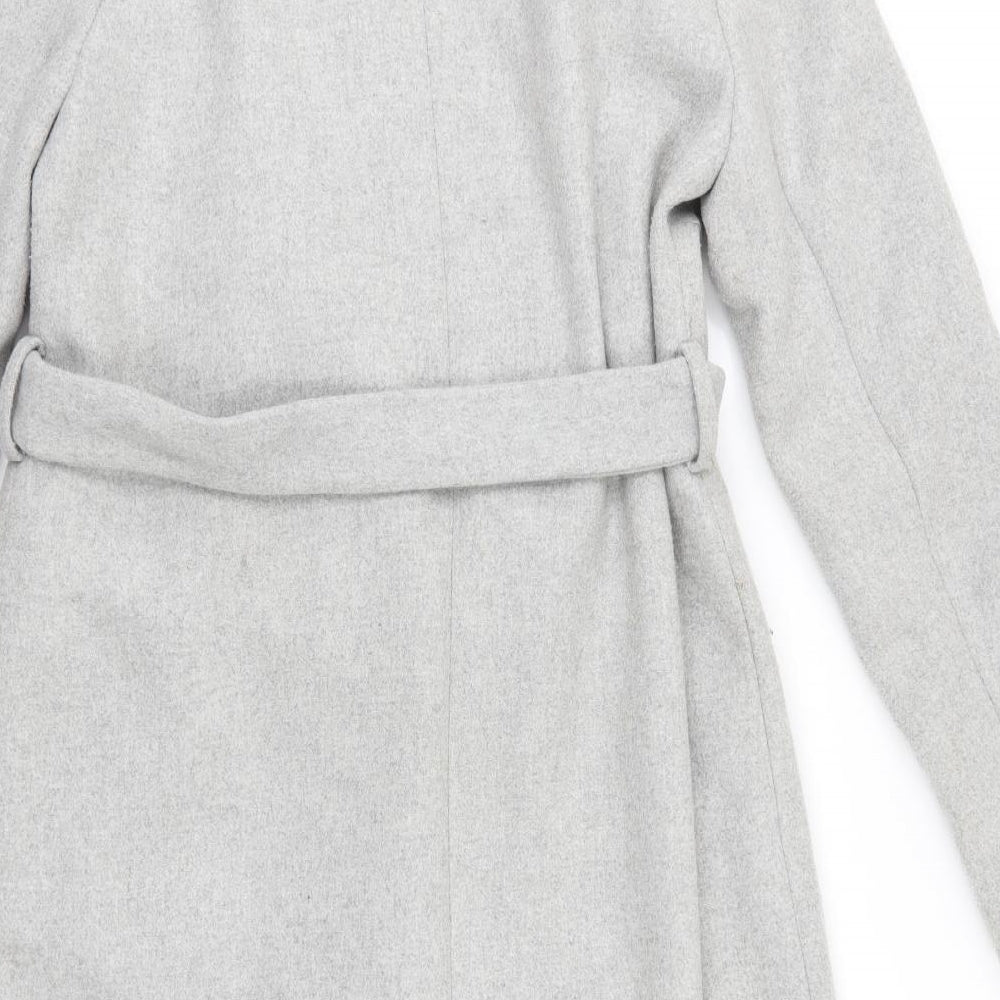 New Look Womens Grey   Overcoat Coat Size 14