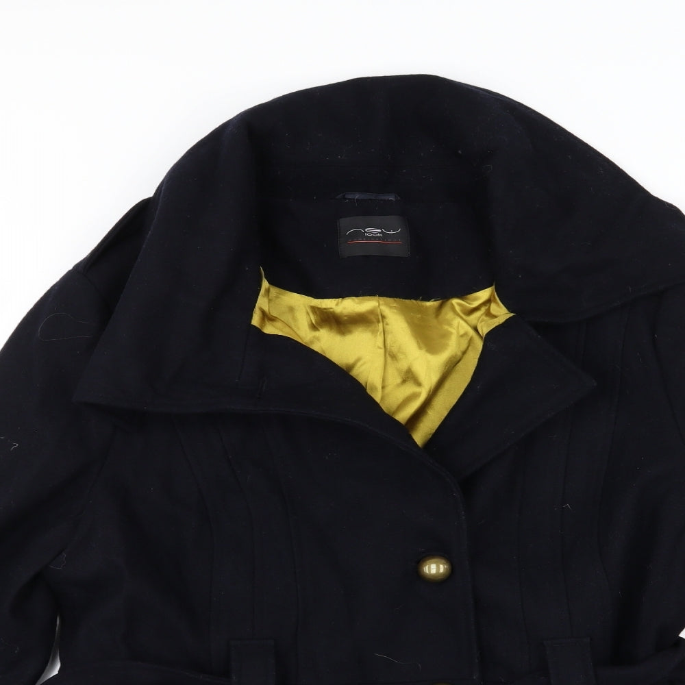 New Look Womens Blue   Overcoat Coat Size 18