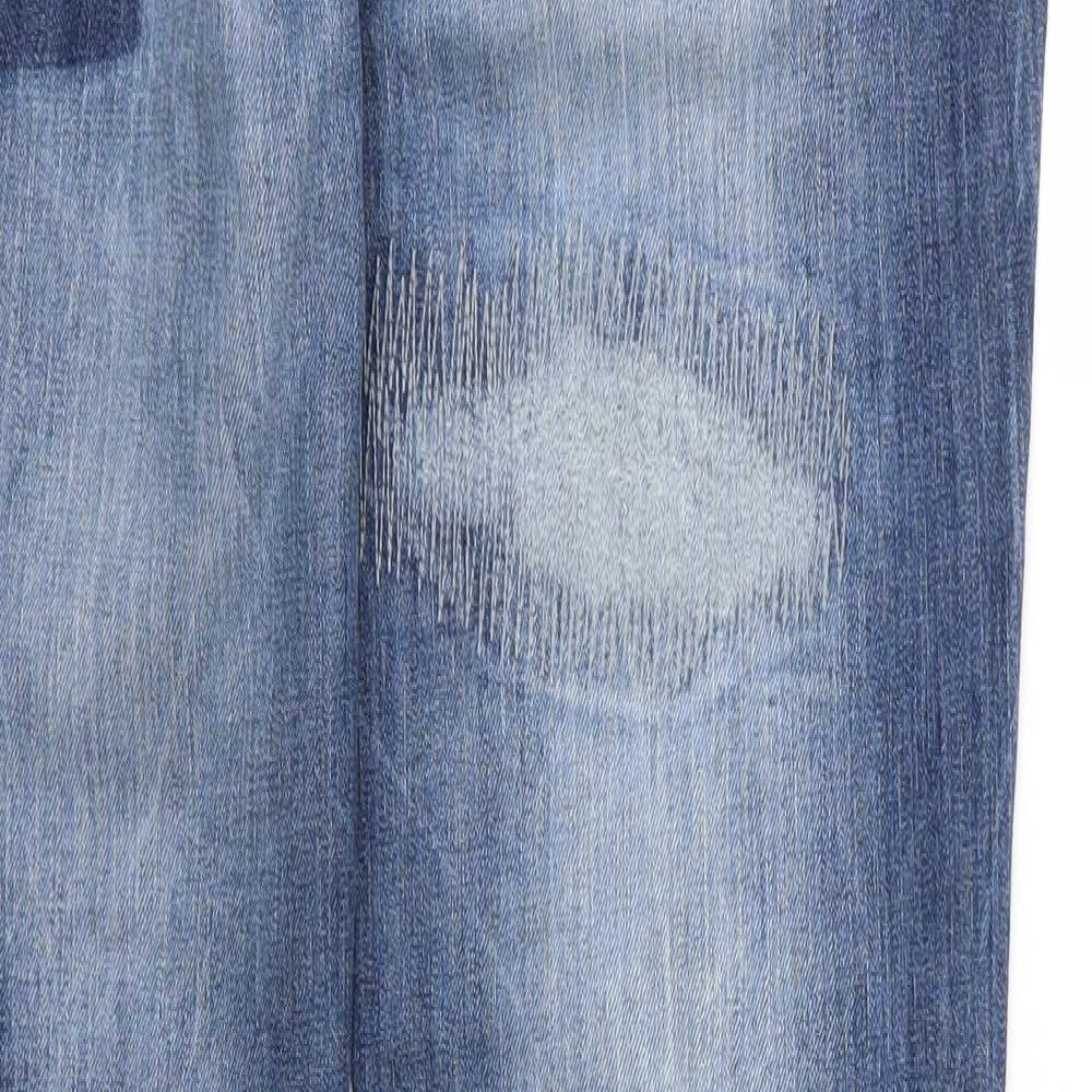 River Island Womens Blue  Denim Straight Jeans Size 12 L31 in