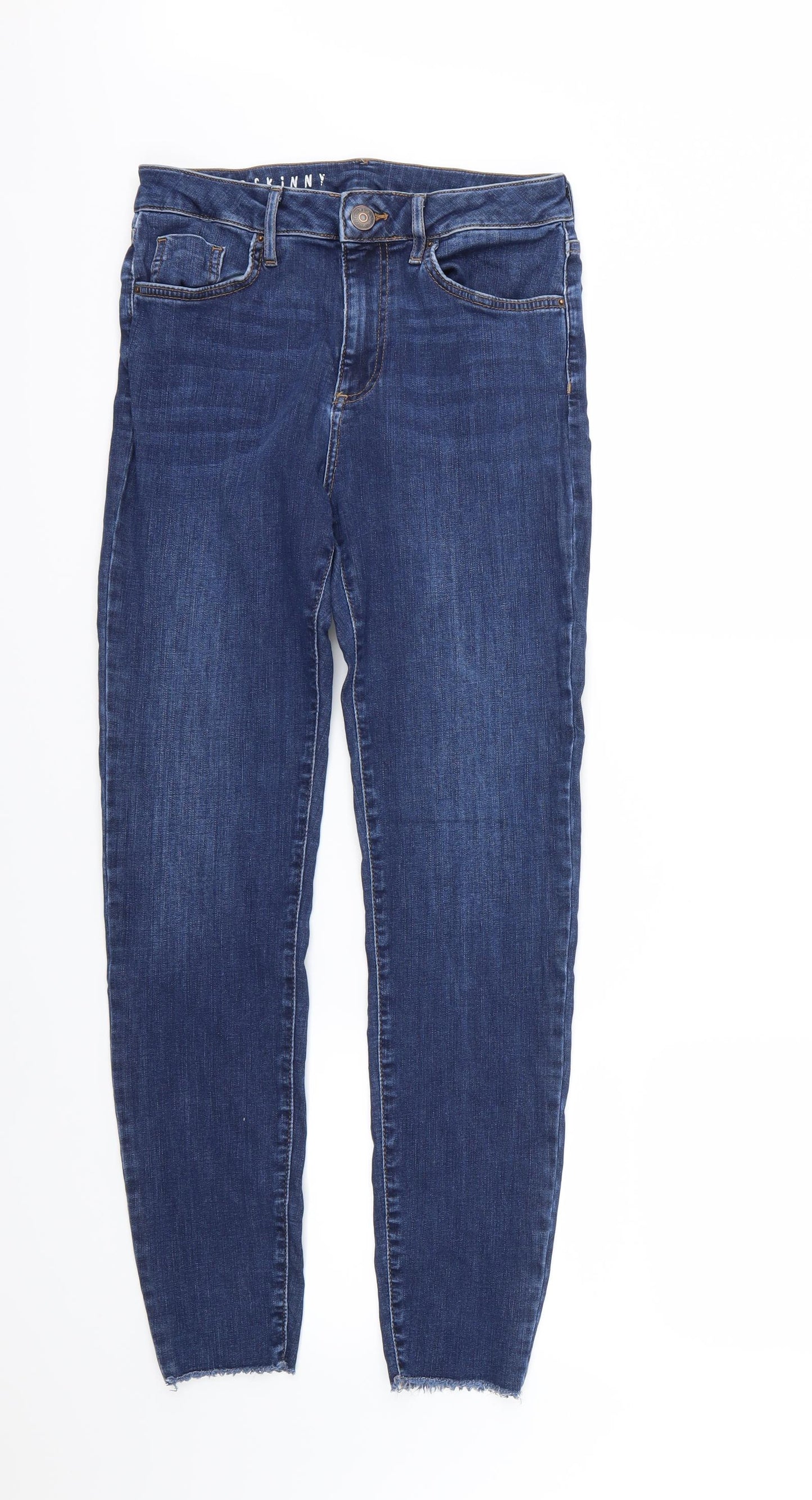 Marks and Spencer Womens Blue  Denim Skinny Jeans Size 12 L28 in