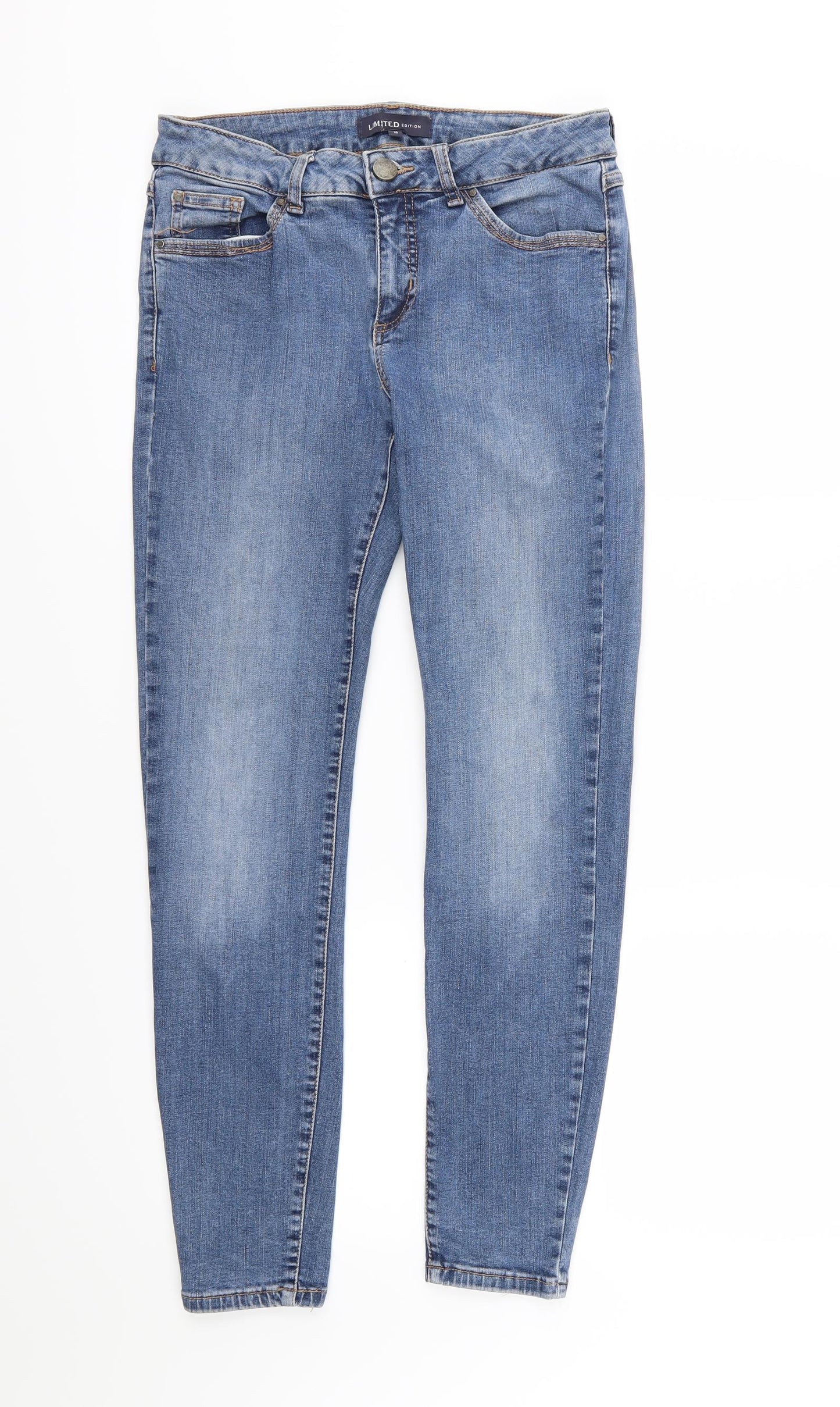 Marks and Spencer Womens Blue  Denim Skinny Jeans Size 12 L28 in