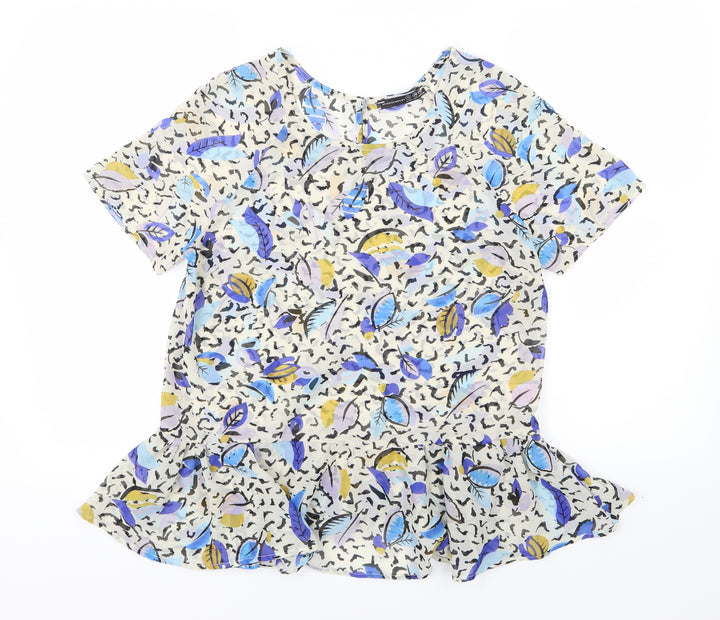 Atmosphere Womens Multicoloured  Chiffon Basic Blouse Size 12  - Leaf Print