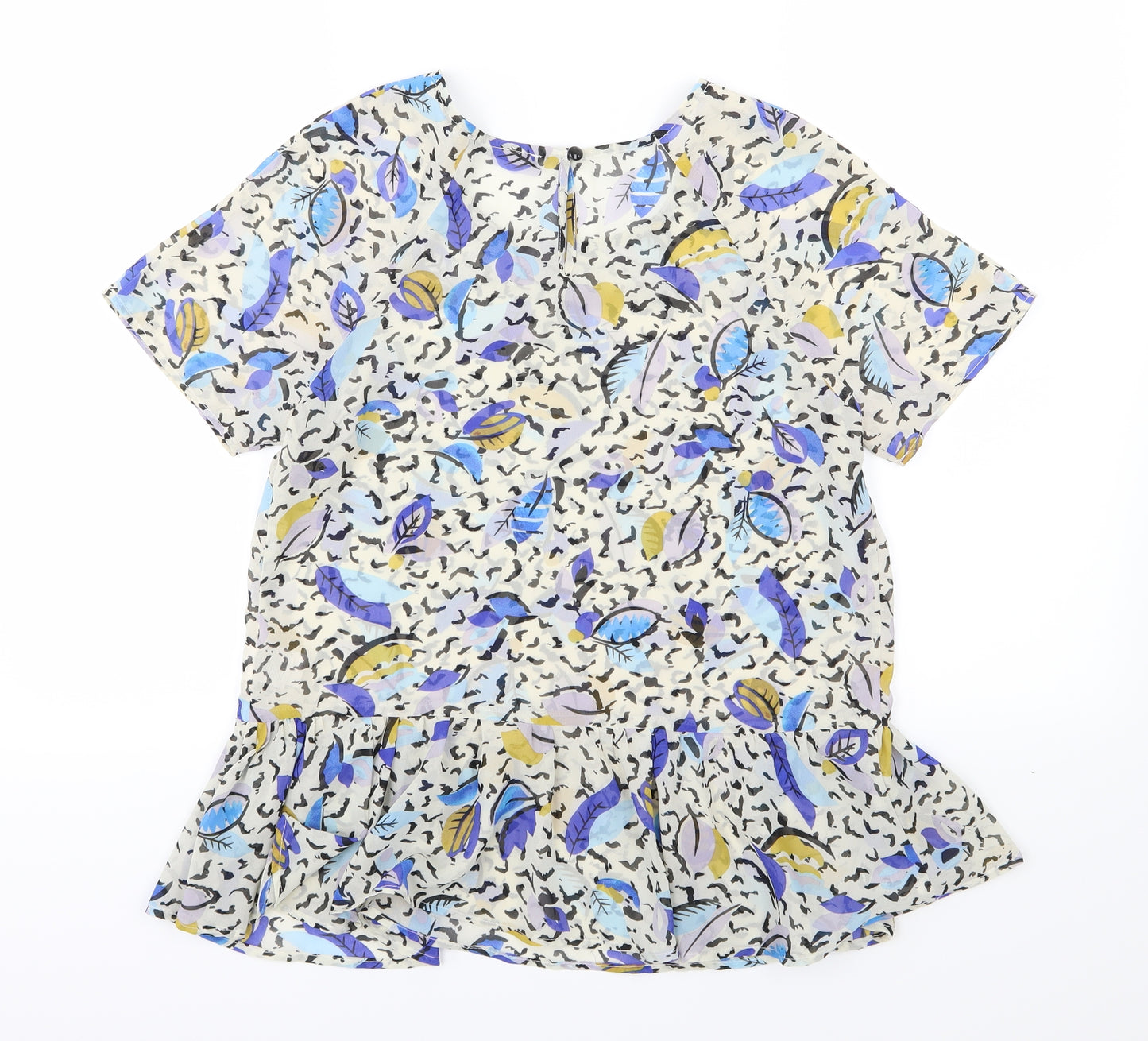 Atmosphere Womens Multicoloured  Chiffon Basic Blouse Size 12  - Leaf Print