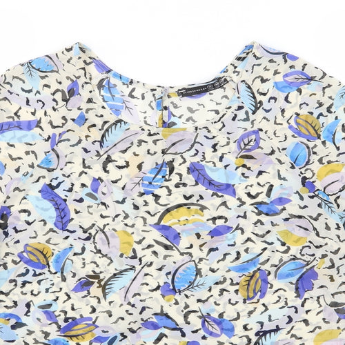 Atmosphere Womens Multicoloured  Chiffon Basic Blouse Size 12  - Leaf Print