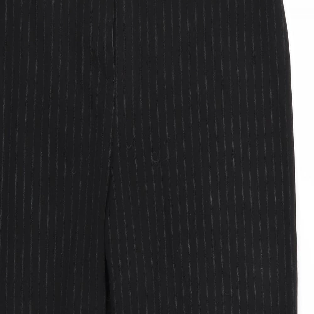 Principles Womens Black Striped Rayon Trousers  Size 12 L30 in