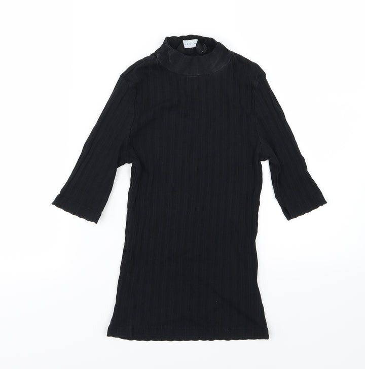 New Look Womens Black Knit Pullover Jumper Size 10