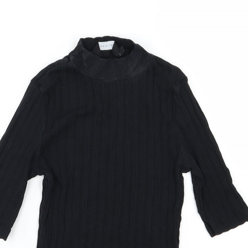 New Look Womens Black  Knit Pullover Jumper Size 10