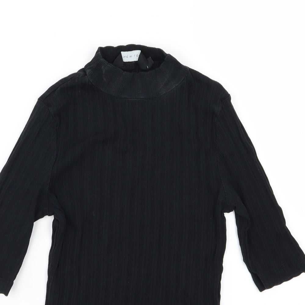 New Look Womens Black  Knit Pullover Jumper Size 10