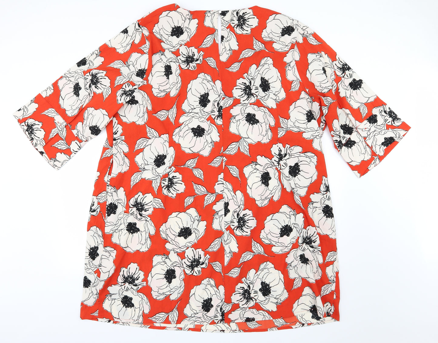 J D Williams Womens Red Floral  A-Line  Size 32