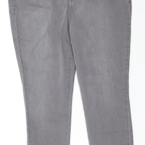 TU Womens Grey  Denim Skinny Jeans Size 16 L26 in