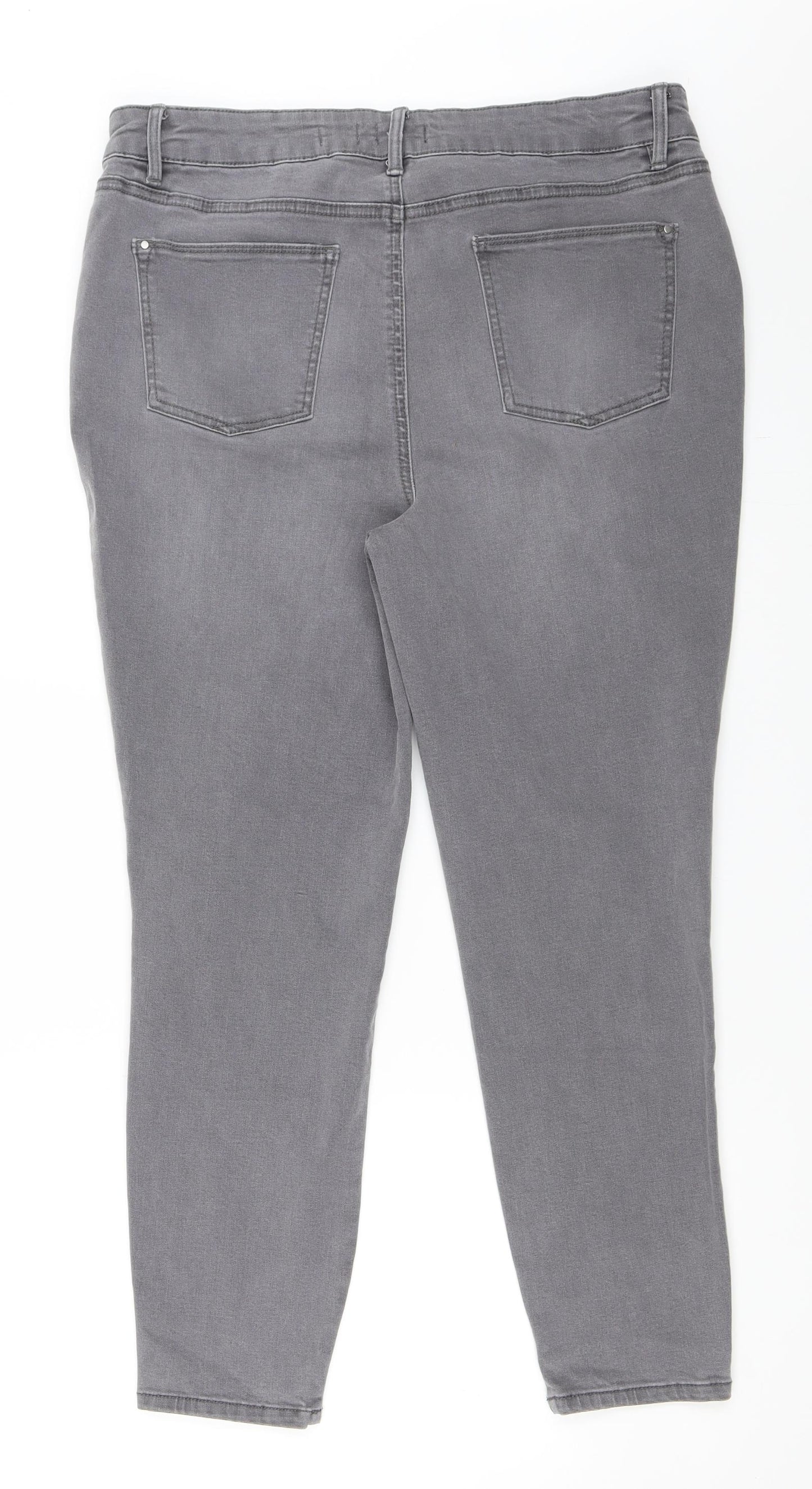 TU Womens Grey  Denim Skinny Jeans Size 16 L26 in