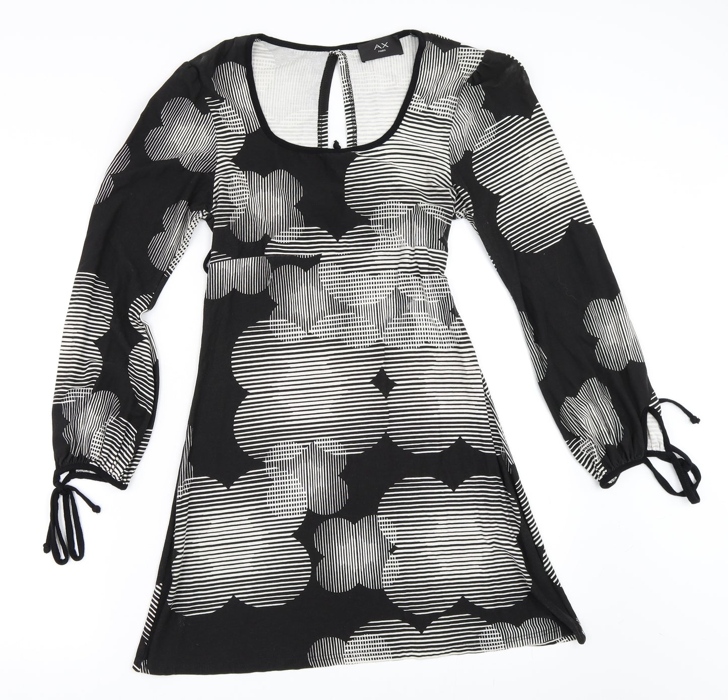 AX Paris Womens Black Geometric  Fit & Flare  Size 12