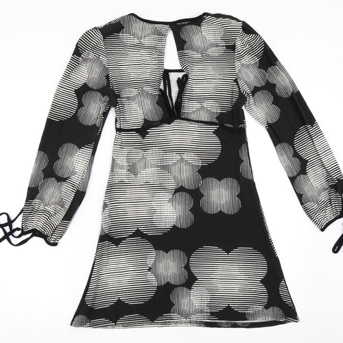 AX Paris Womens Black Geometric  Fit & Flare  Size 12