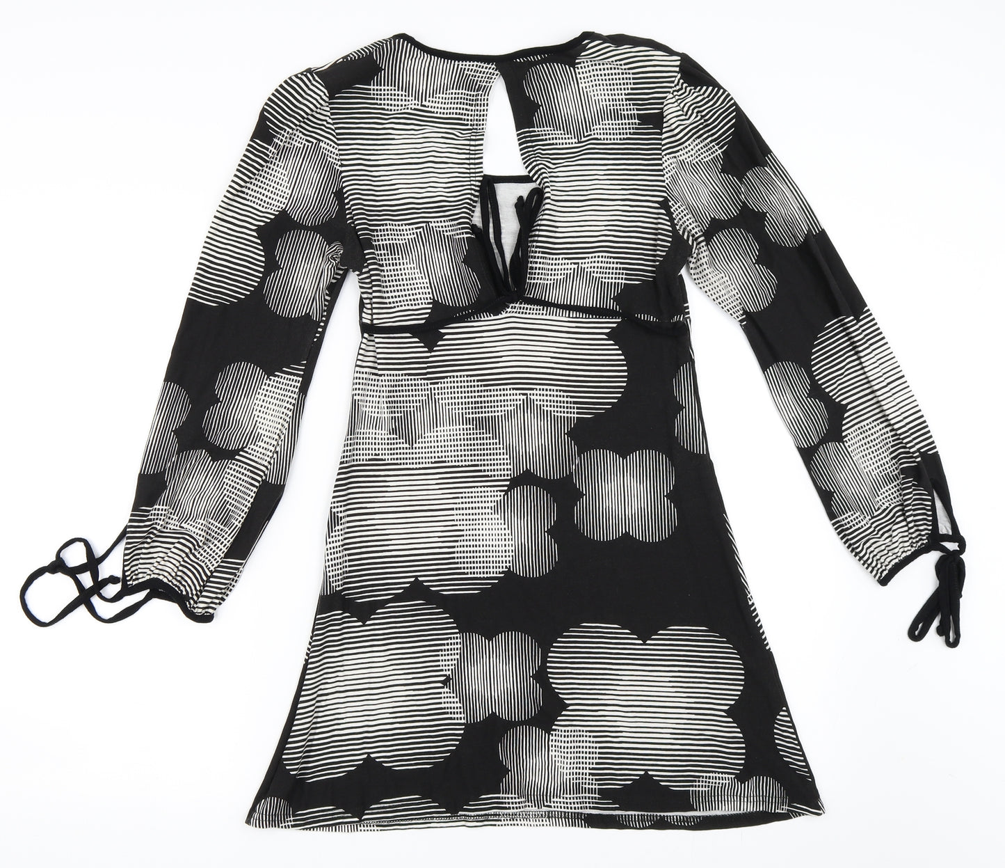 AX Paris Womens Black Geometric  Fit & Flare  Size 12