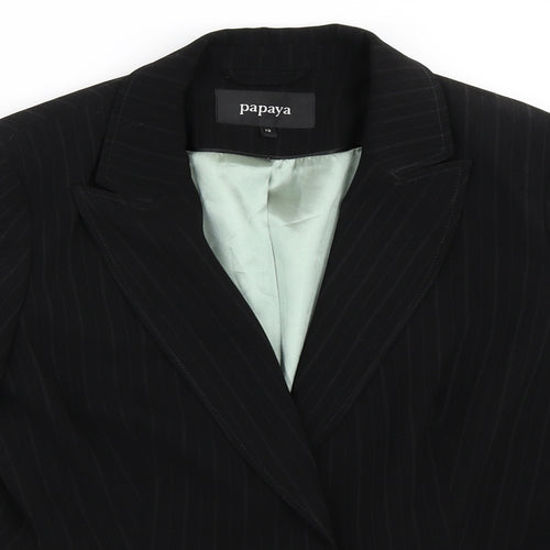 Papaya Womens Black   Jacket Blazer Size 12