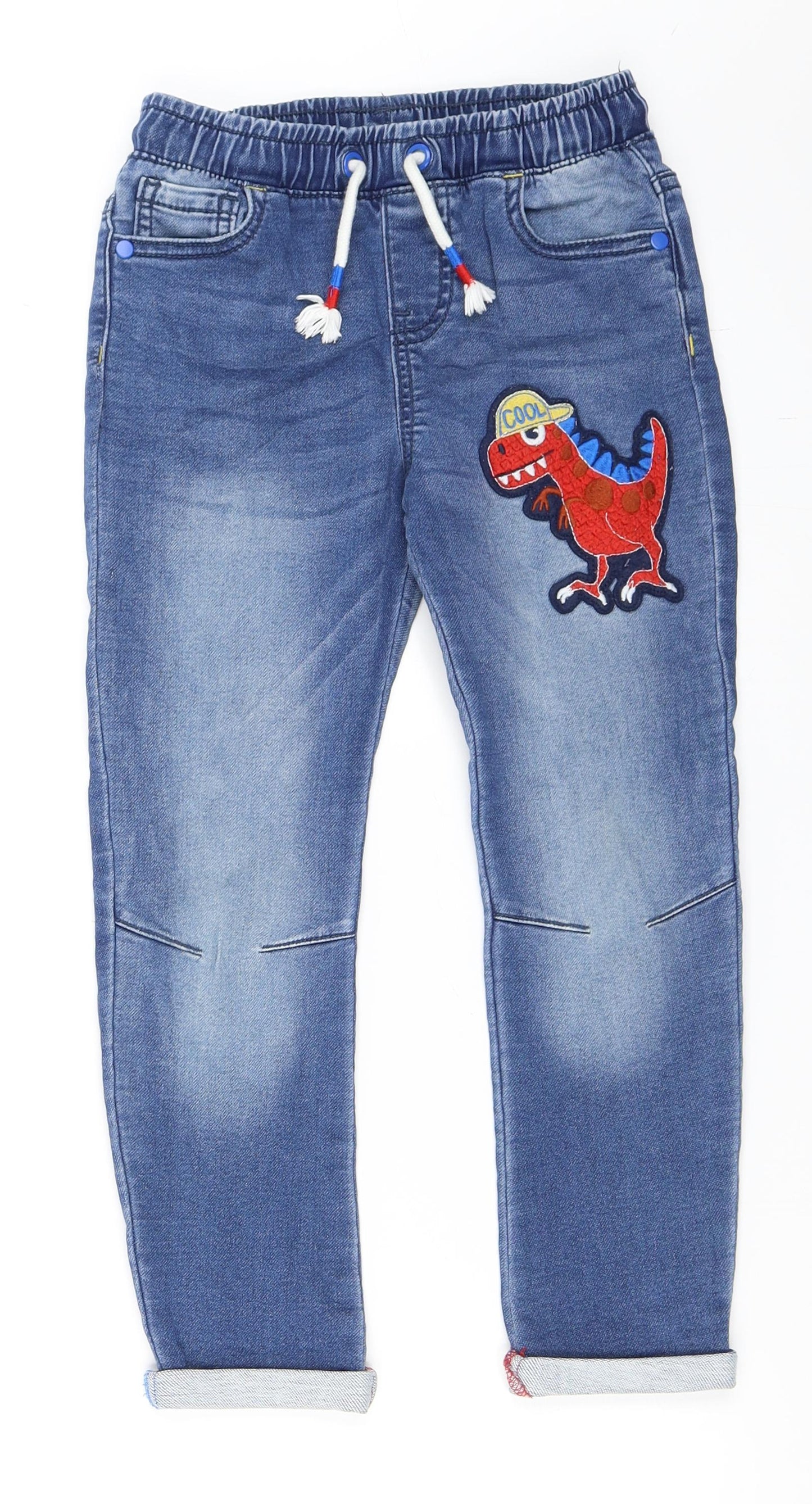 F&F Boys Blue  Denim Straight Jeans Size 5-6 Years