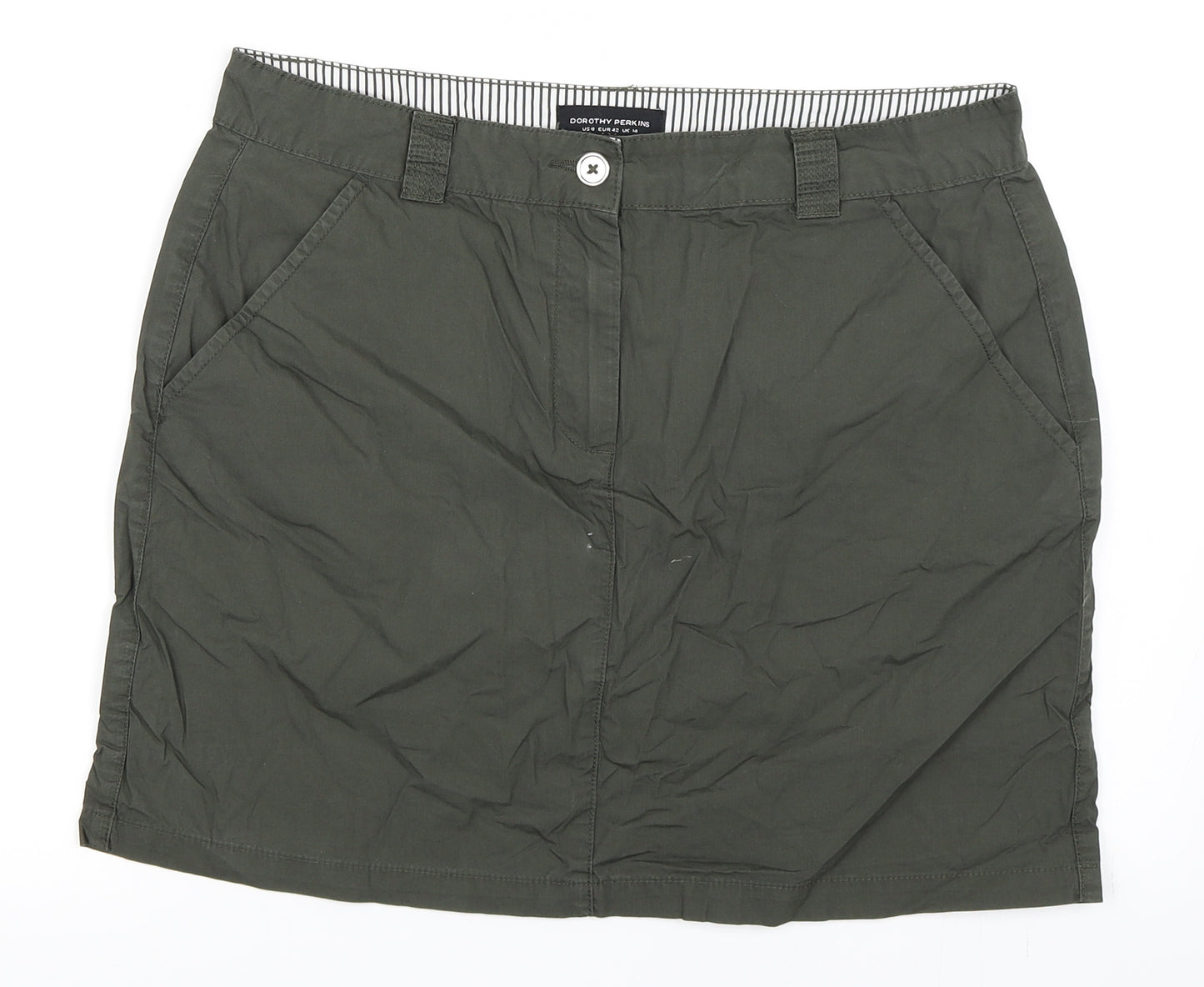 Dorothy Perkins Womens Green   Mini Skirt Size 14