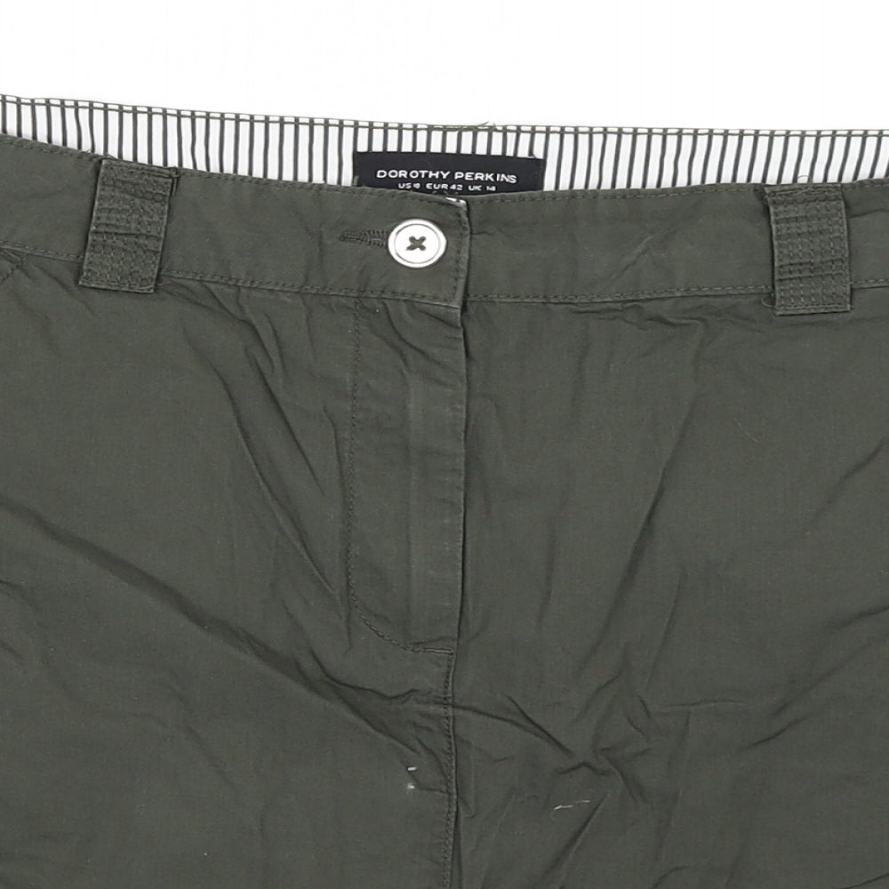 Dorothy Perkins Womens Green   Mini Skirt Size 14