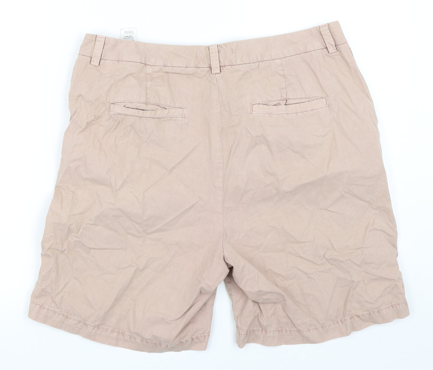 Marks and Spencer Womens Beige   Chino Shorts Size 14