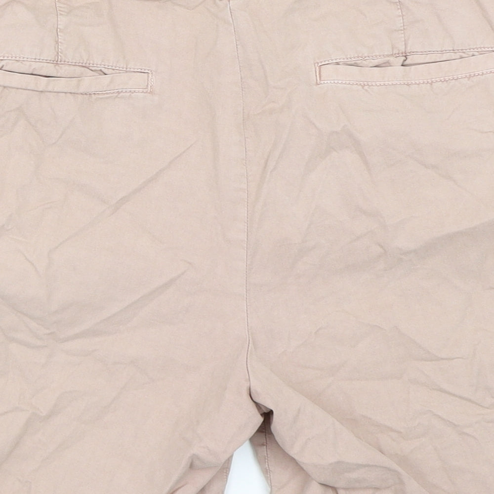 Marks and Spencer Womens Beige   Chino Shorts Size 14